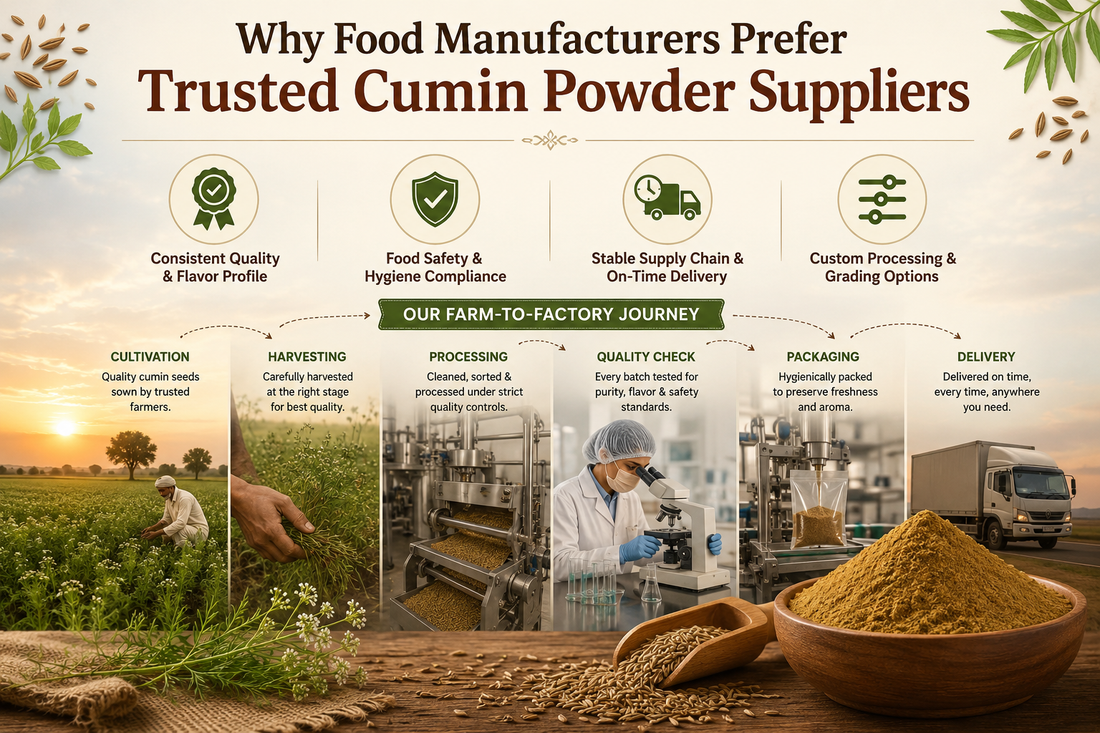 Why Food Manufacturers Prefer Trusted Cumin Powder Suppliers UAE
